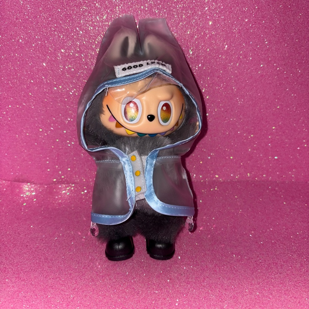 Black la bubu / La fufu with Transparent Raincoat